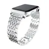 Adequado para pulseira de relógio apple Diamond iwatch Borda Metálica com Strass Aço Inoxidável Pulseira de Sete Contas Liga apple watch