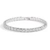 Pulsera de Venta Caliente Europea y Americana Transfronteriza Tachonada con Diamantes y Circonitas, Pulsera de Una Sola Fila, Joyería de Mano Exquisita y Sencilla, Regalo de Cumpleaños para Amigas