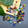 Cuentas redondas de piedra natural de 8 mm con agujero grande, cuentas sueltas con agujero pasante de 3 mm, para ensartar pulseras DIY, accesorios de manualidades para joyería hecha a mano