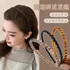 Diadema de Onda de Textura Simple para Mujer 2024 Nueva Parte Superior Craneal Alta Lavar Cabello Presión Diadema Sombrerería Elegante Combinación con Todo Clips para Cabello