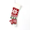 Calcetines de Punto Grandes Bolsa de Dulces Navideños Decoraciones Navideñas Calcetín Navideño Bordado e Impreso Rojo y Verde Decoraciones Festivas