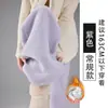 Pantalones forrados de polar, polar, engrosados para invierno, pantalones deportivos casuales, para mujer, coloridos, de cintura alta, pierna ancha, rectos, ajuste holgado, pantalones deportivos