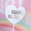 Copyright Decoración de Pastel para Hornear Forma de Corazón Bronceado feliz cumpleaños Tarjeta de Decoración de Pastel Acrílica