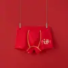 Ropa interior roja de algodón al por mayor para niños, Ropa interior roja antibacteriana china para niños para el Año de Nacimiento, para niños pequeños y medianos