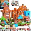 Bloques de Construcción Magnéticos Populares de Amazon Cubo Magnético Bloques de Construcción Educativo Castillo Rosa 3D Juguete para Niña