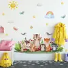 BR3500F Fiesta Animalitos Dibujos Animados Lindos Pegatinas de Pared Autoadhesivas Fiesta de Dormitorio Guardería Habitación Infantil Pegatinas Decorativas