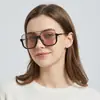 Nuevas Gafas de Sol Retro de Media Montura Doble Rayo Montura Grande Gafas de Sol de Celebridad de Internet para Fotografía Callejera Gafas de Sol Personalizadas de Alta Gama para Mujer