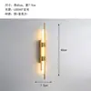 Lámpara de pared minimalista moderna tubo acrílico lámpara de pared sala de estar dormitorio pasillo hotel lámpara de tira de noche luz de 360 grados