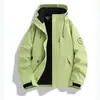 Jaqueta corta-vento de grafeno Roupa de trabalho Estampa de logotipo personalizada Outono Inverno Três em Um Revestimento de fleece Roupa externa corta-vento Construção de equipe Roupas de trabalho