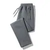 Pantalones Deportivos de Terciopelo Grueso para Invierno 2025 para Hombre, Holgados, con Puño, Algodón Puro, Pantalones Casuales Versátiles para Hombre con Cremallera