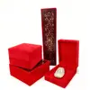 Ventas Directas de Fábrica Caja de Embalaje de Jade Recorte Caja para Pulsera de Bendición Terciopelo Rojo Caja para Colgante Recorte de Madera Caja de Joyería
