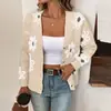 Cárdigan de punto floral transfronterizo europeo y americano de Amazon para mujer, nuevo abrigo de punto de lana de visón suelto para otoño e invierno 2026