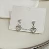 Pendientes de plata 925 con microcirconita chapada en oro y cobre, con circonita blanca fresca, bonitos y a juego.