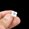 Novo trevo de quatro folhas silicone hambúrguer protetor auricular acrílico anti-queda brincos fivela traseira tampa acessórios de joalheria protetor auricular plug atacado