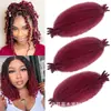 Peruca de trança de cabelo de crochê africano rasgada à mão lagarta 12 polegadas Afro Cacheado Marley Braid