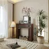 Pousada Moderna Celebridade da Internet Casamento Lareira Armário Decorativo Sala de Estar Retrô Prateleira de Armazenamento Mesa de Entrada Cor de Noz Exibição Casamento