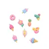 Resina de simulación helado donut flor cactus aretes bolsa llavero colgante accesorios de joyería DIY