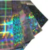 Placa de Flor Láser con Gradiente Suave Hoja de Lata Yuan Shen Animación Bidimensional Insignia Brillante Papel de Almohadilla Delgado