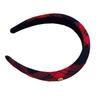 Diadema Retro Estilo Hong Kong Francés Borgoña Etiqueta Dorada Cuadros 2024 Nuevo Principios de Otoño Nicho Estilo Preppy Diadema para Lavado de Cara para Mujer