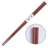 Pares de hashis de madeira maciça estilo japonês feitos de madeira de nanmu, adequados para uso doméstico, restaurantes e hotéis; hashis de madeira portáteis e leves que podem ser personalizados com gravações