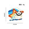 Insignia de Souvenir de Panda del Día Nacional Animal de Dibujos Animados Amo China Broche de Bandera Roja de Cinco Estrellas Pequeño Regalo del Día Nacional