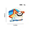 Insignia de Souvenir del Panda del Día Nacional Animal de Dibujos Animados Bandera Roja de Cinco Estrellas Amo China Broche de Metal Regalo del Día Nacional