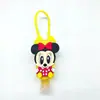 Funda de PVC de dibujos animados para botella de gel antibacterial, superventas transfronteriza, funda protectora de resina hecha a medida para botella trapezoidal de 30 ml, botella de perfume con cordón