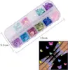 Ornamentos de unha 24 cores Amazon Europa e América adesivo de unha lantejou conjunto de adesivos de borboleta Borboleta Mágica