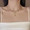 Collar Galaxia Apilado de Doble Capa Colorido con Circonita del Mismo Estilo que la Bloggera para Mujer, Nuevo Accesorio Elegante de Clavícula de Alta Gama