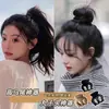 Pinza para Coleta Alta Pinza Fija de Calabaza Cabeza de Bola Pinza Negra Pinza para Coleta Pinza para Cabello Semi-Recogido Exquisito