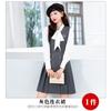 Vestido preppy de cuello en V con pliegues, novedad primavera 2023, para chica rellenita, holgado, sin mangas, falda tipo chaleco, ropa de trabajo para preescolar