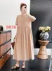 Vestido Longo Plissado Artístico Estilo Mori Girl Japonês com Gola Lapela para Mulheres, Verão Solto e Casual