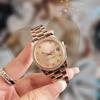 Reloj Redondo Oro Rosa para Mujer Reloj de Estudiante de Temperamento Casual para Dama Reloj de Nicho de Moda Retro Impermeable
