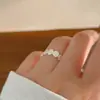 O mesmo deslumbrante anel de zircônia do Xiaohongshu, um design de nicho com alto valor estético, adequado para o dedo indicador, joia versátil