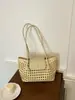 Bolso de Hombro Cruzado con Patrón Tejido de Nicho para Mujer 2026 Nuevo Verano Moda de Alta Gama Tendencia Bolso Tipo Cesta de un Solo Hombro