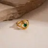 Anel Aberto Oval Plissado Cravejado com Diamantes Transfronteiriço Europeu e Americano Nicho Anel de Alta Qualidade Luxo Leve Joias Exageradas Atacado