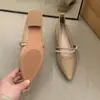 Zapatos Mary Jane de Tacón Grueso y Punta Fina para Mujer, Nuevo Estilo Primavera y Otoño 2026, Zapatos de Boca Baja con Cadena de Perlas Francesas para Combinar con Faldas