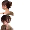 Pinza Casual Color Café para Cabello de la Parte Posterior de la Cabeza para Mujer Grande 2024 Nuevo Clip para Cabello Diadema Pasador