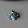 Cuentas cloisonné de aleación soporte para flores carácter fu flor de trompeta pulsera accesorios accesorios pulsera con cuentas artesanías colgante