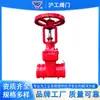 Válvula de compuerta Shanghai Hugong Z81X-16Q con vástago expuesto, diseñada para canales de suministro y drenaje de agua, con un collar de sellado blando y una válvula de compuerta de sellado blando