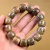 Pulseira de Contas de Sândalo Natural Buda Folha Pequena Sândalo Vermelho Sândalo Verde Huanghuali Madeira de Agarwood Brinquedo Pulseira Rosário Fábrica Atacado