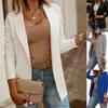 Todos los colores y tallas disponibles, Chaqueta de mujer para primavera y otoño Temu Amazon, Blazer casual de color liso para mujer, estilo europeo y americano, manga larga
