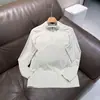 Funcional ao ar livre~Modelagem 3D e tecnologia de colagem outono novo camiseta esportiva masculina de manga longa com meio zíper para corrida casual