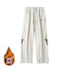 Pantalones Deportivos Casuales Unisex de Pierna Recta, Gruesos y Forrados de Polar, Tendencia 2025 para Otoño e Invierno, Cálidos, Holgados, Cómodos y Adecuados para Ir al Trabajo