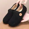 Zapatos Birkenstock de mujer nuevos de invierno con pelo grueso, puntera redonda, cálidos de algodón, planos, antideslizantes, para mamá, cálidos, tipo frijol