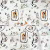 Tela 100% Algodón 40 Hilos Estampado Digital Abstracto Dopamina Vestido de Gato Ropa Infantil Camisa de Mujer Tela para Ropa de Estar