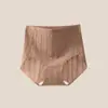 Ropa interior de algodón puro sin costuras de control de abdomen de cintura alta para mujer, calzones antibacterianos Clase A con entrepierna extendida, shorts de algodón transpirables que cuidan la piel