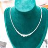 Colgante de Collar de Perlas de Vidrio de Moda y Elegante, Diseño de Lujo Ligero, Cadena para Clavícula, Diseño de Nicho, Encantador y Exquisito