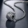 Colgante de Plata de Ley S925 Seis Caracteres Palabras Verdaderas Collar para Hombres y Mujeres Tendencia Personalidad Combinación Perfecta Cadena para Suéter Pareja Ins Acero de Titanio