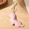 Pingente de chaveiro de cachorro Dachshund fofo em estoque do fabricante, acessório de bolsa em couro PU, pingente de bolsa de cachorro Dachshund